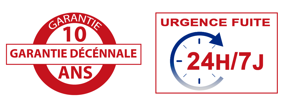 Garantie decennale et intervention pour urgence fuite 24h/24 et 7j/7